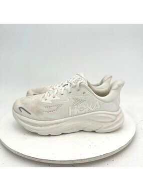 Hoka One One Clifton 10 Big Kids Size 3.5MD Unisex 5 1168860 WWH White Shoes
